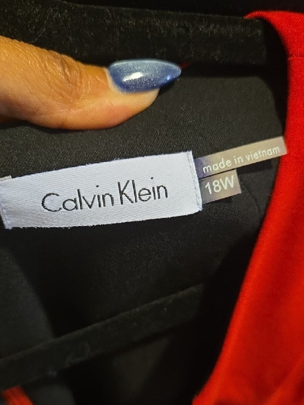 Calvin Klein Vibrant Red Draped Midi Dress - Picture 2 of 5